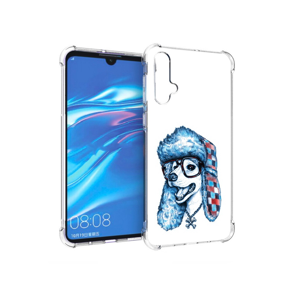 

Чехол MyPads Tocco для Huawei Nova 5 зимний пес, Прозрачный, Tocco