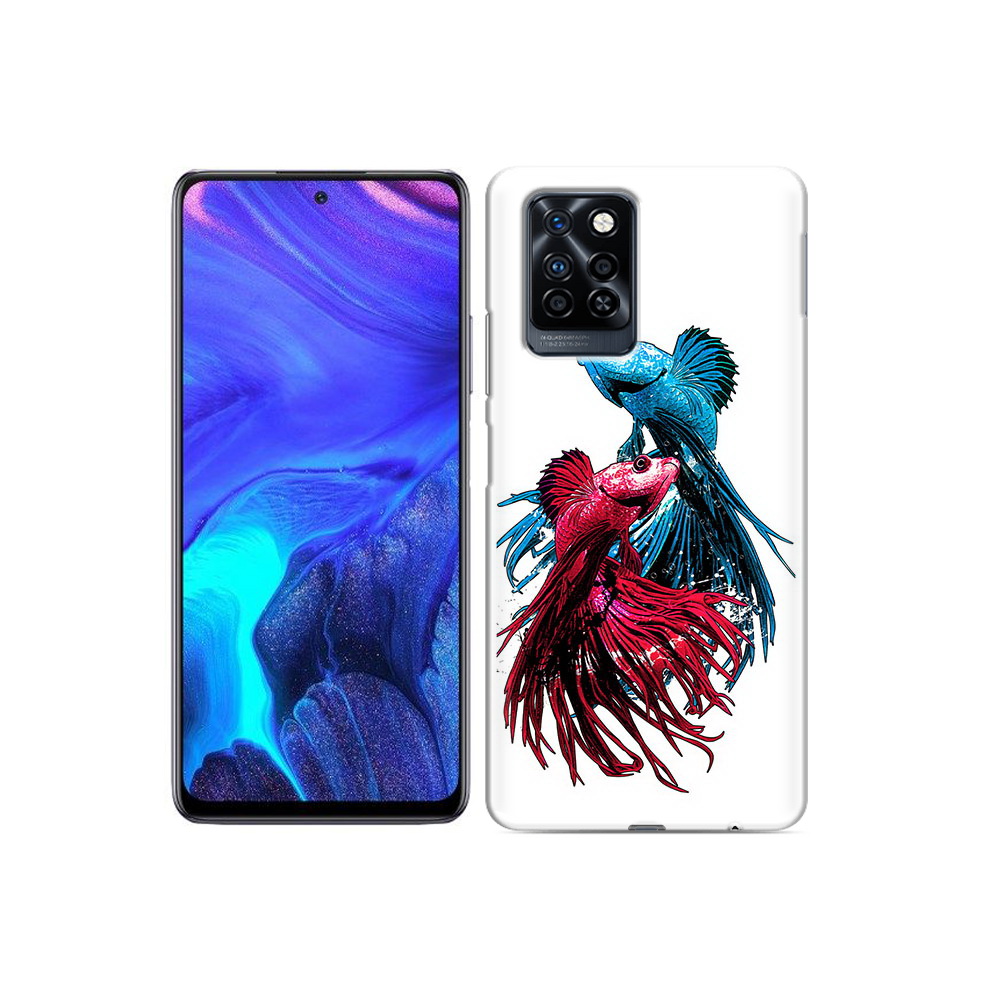 

Чехол MyPads Tocco для Infinix Note 10 Pro рыбы петушки, Прозрачный, Tocco