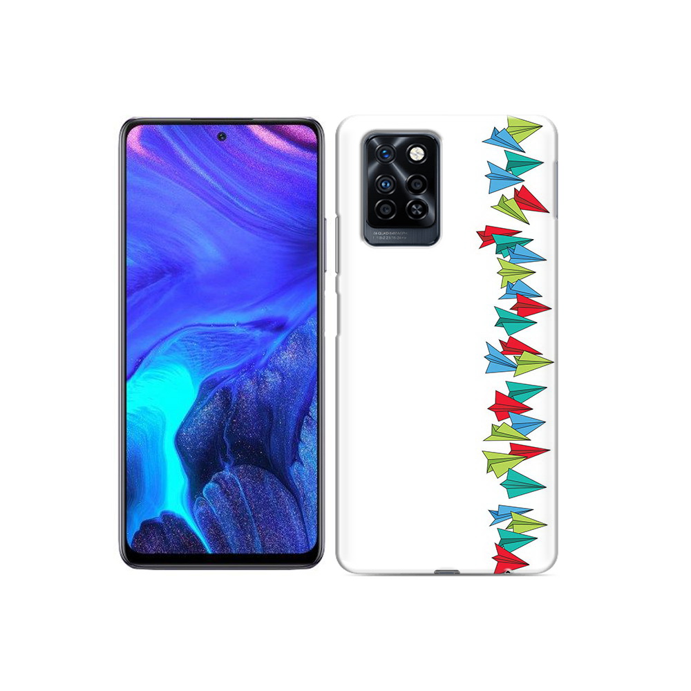 

Чехол MyPads Tocco для Infinix Note 10 Pro самолетики из листочков, Прозрачный, Tocco