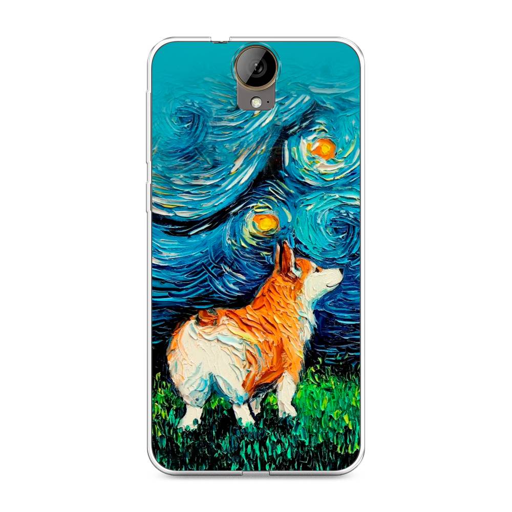 

Чехол на HTC One E9 Plus "Корги звёздная ночь", Коричневый;белый;зеленый, 102250-1