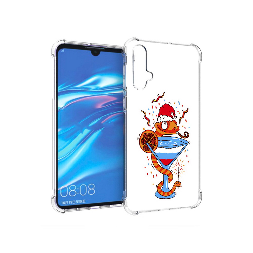 

Чехол MyPads Tocco для Huawei Nova 5 змейка, Прозрачный, Tocco