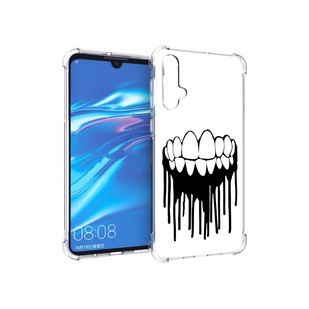 

Чехол MyPads Tocco для Huawei Nova 5 зубы, Прозрачный, Tocco