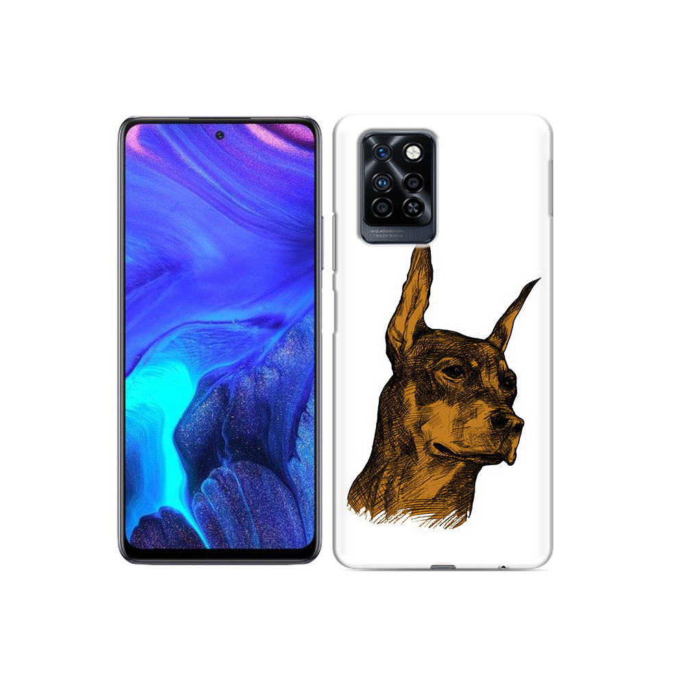 

Чехол MyPads Tocco для Infinix Note 10 Pro скетч доберман, Прозрачный, Tocco