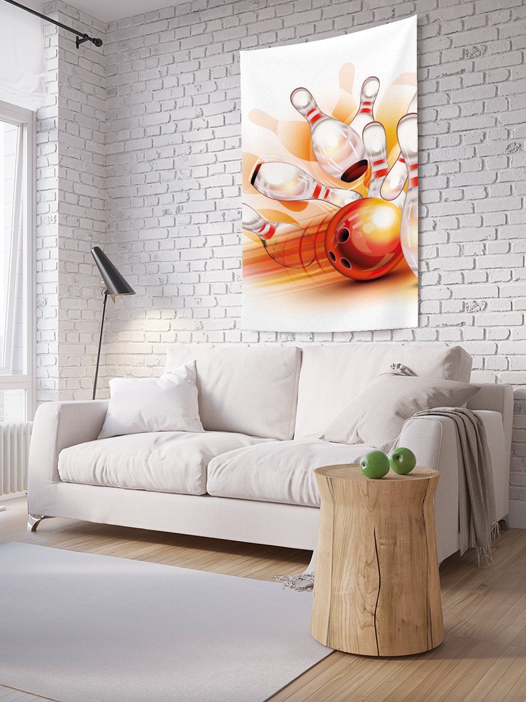 

Вертикальное фотопанно на стену JoyArty Кегли вразлет 150x200 см, Кегли вразлет