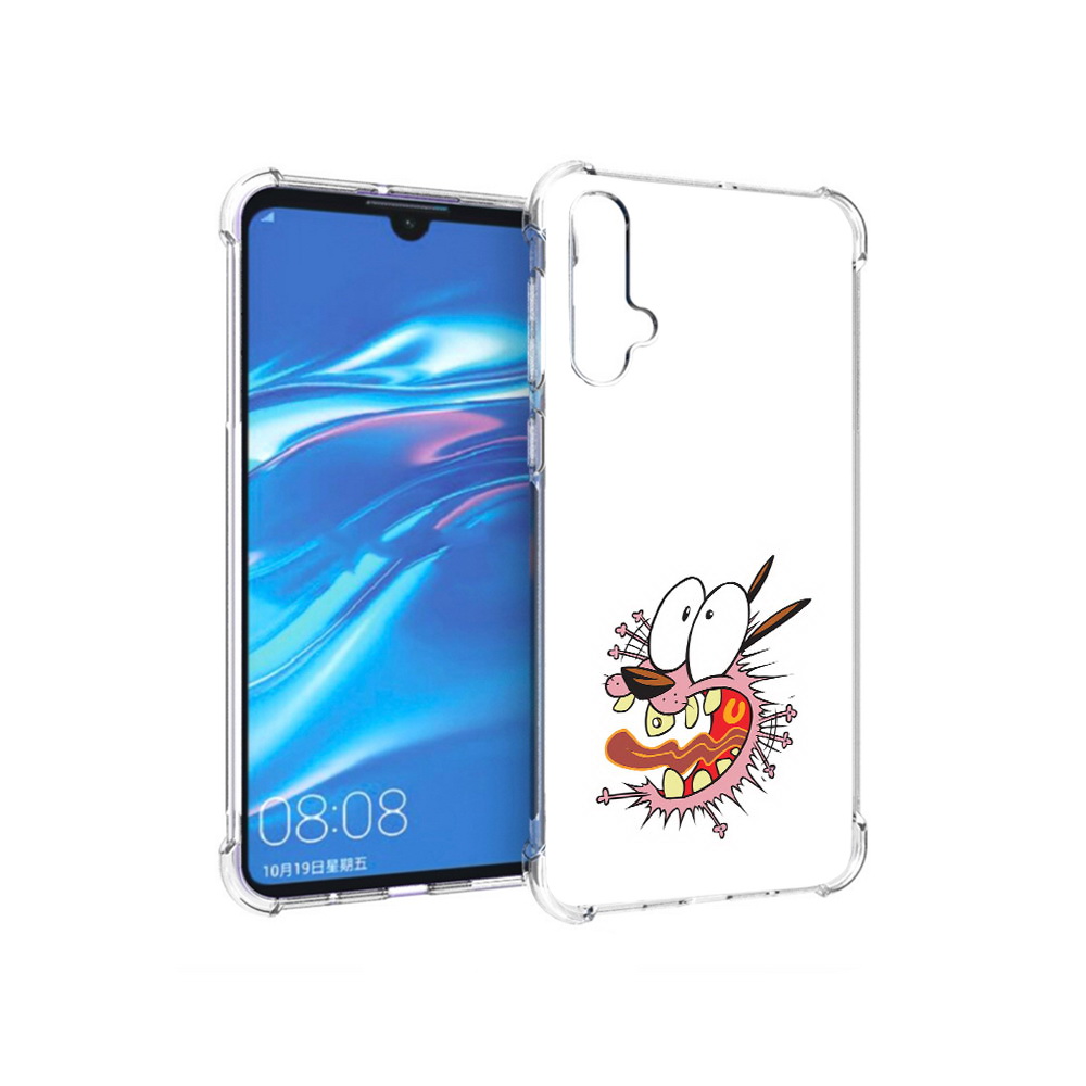 

Чехол MyPads Tocco для Huawei Nova 5 испуганный бобик, Прозрачный, Tocco