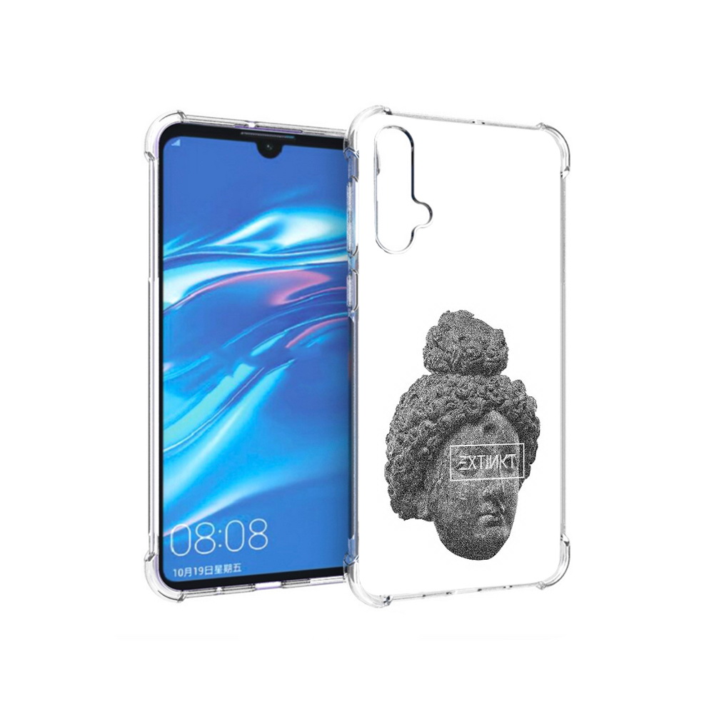 Чехол MyPads Tocco для Huawei Nova 5 каменное лицо девушки
