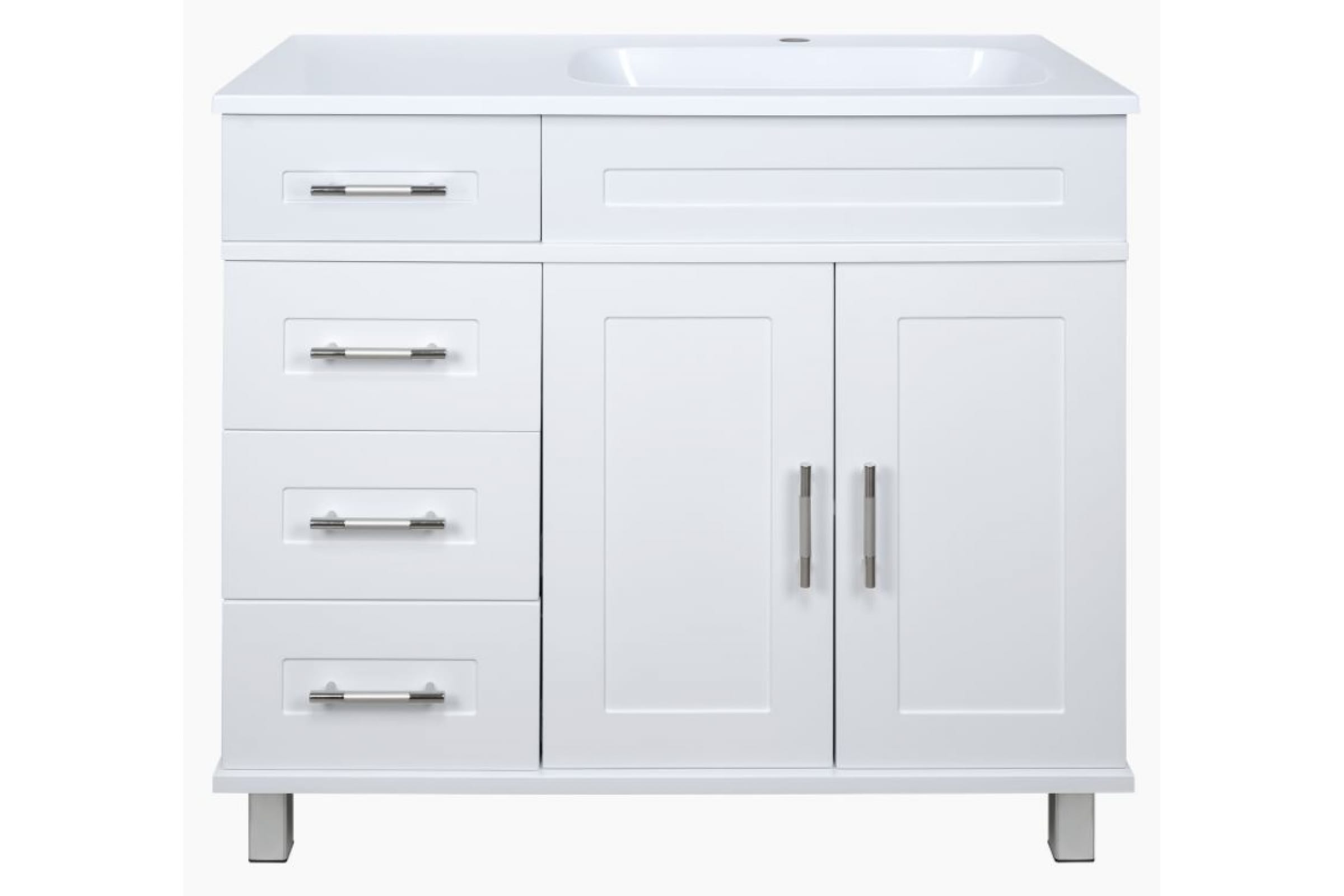 

Misty Купер - 90 Тумба напольная с 4 ящ. правая белая П-Куп01090-0124ЯП