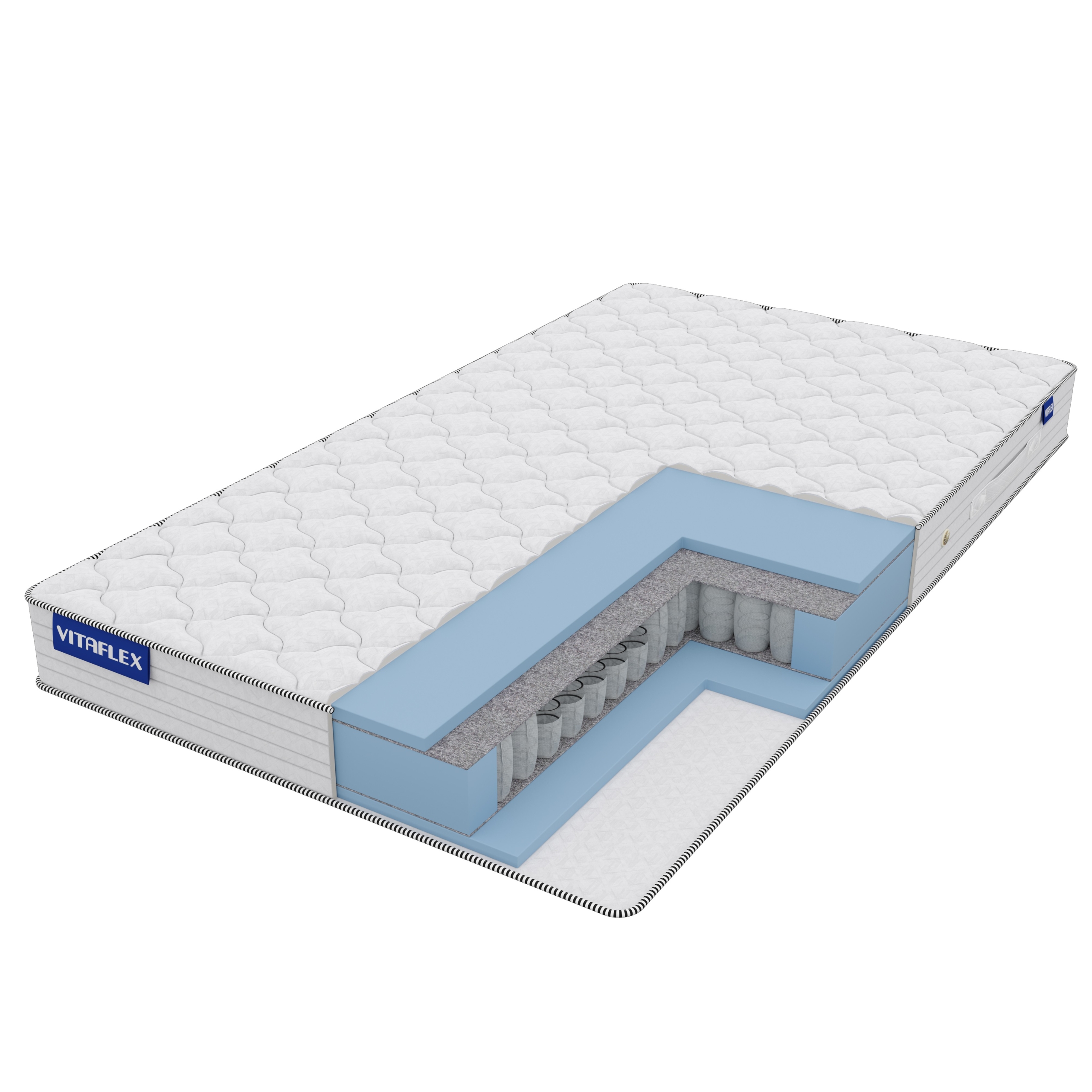 

Матрас Vitaflex Foam S500 200х190 серии Classic, Бежевый;белый;серый;серебристый, Foam S500