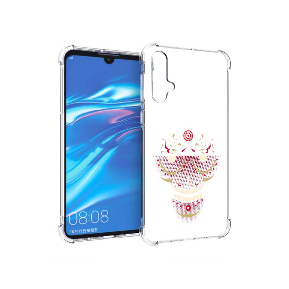 

Чехол MyPads Tocco для Huawei Nova 5 карнавальный скелет абстракция, Прозрачный, Tocco