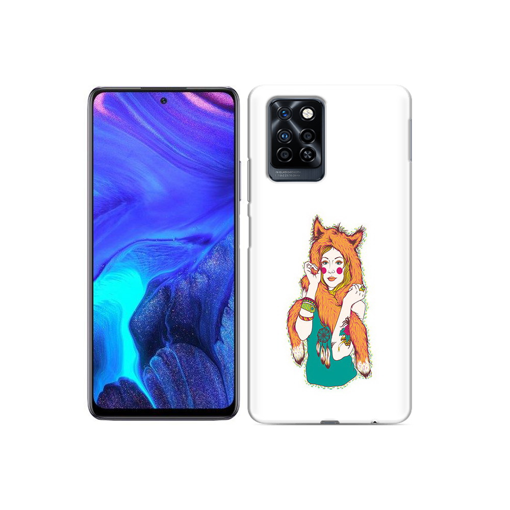 

Чехол MyPads Tocco для Infinix Note 10 Pro Девушка лиса, Прозрачный, Tocco
