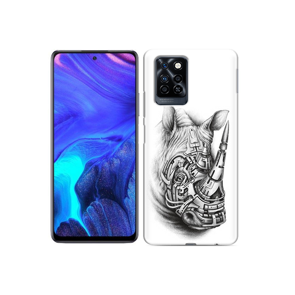 

Чехол MyPads Tocco для Infinix Note 10 Pro стальной носорог, Прозрачный, Tocco