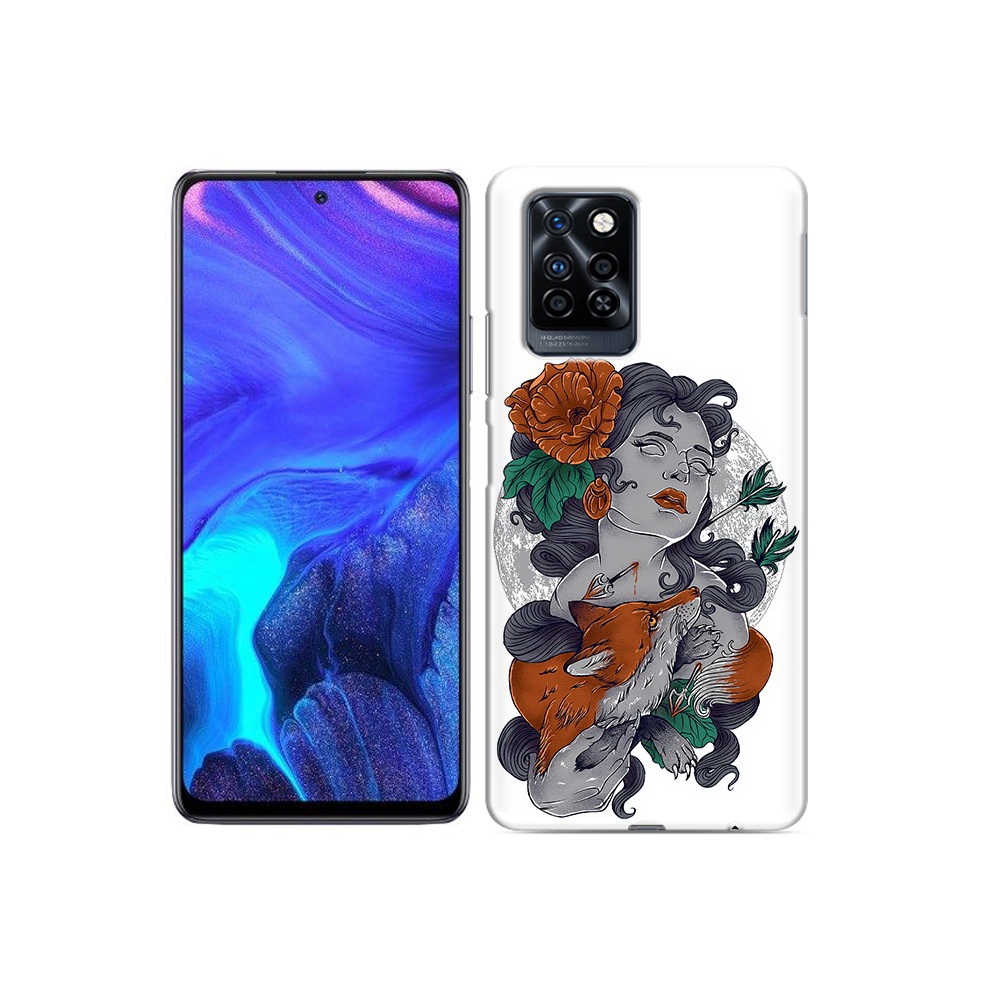 

Чехол MyPads Tocco для Infinix Note 10 Pro темная девушка с лисой, Прозрачный, Tocco