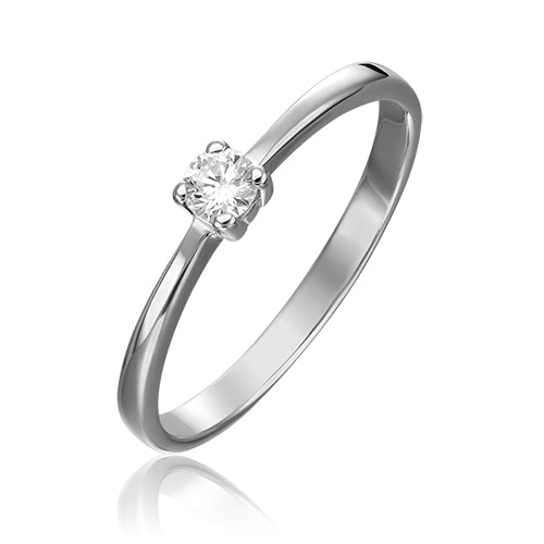 

Кольцо из белого золота с бриллиантом р. 15,5 PLATINA jewelry 01-0454-00-101-1120-30, 01-0454-00-101-1120-30