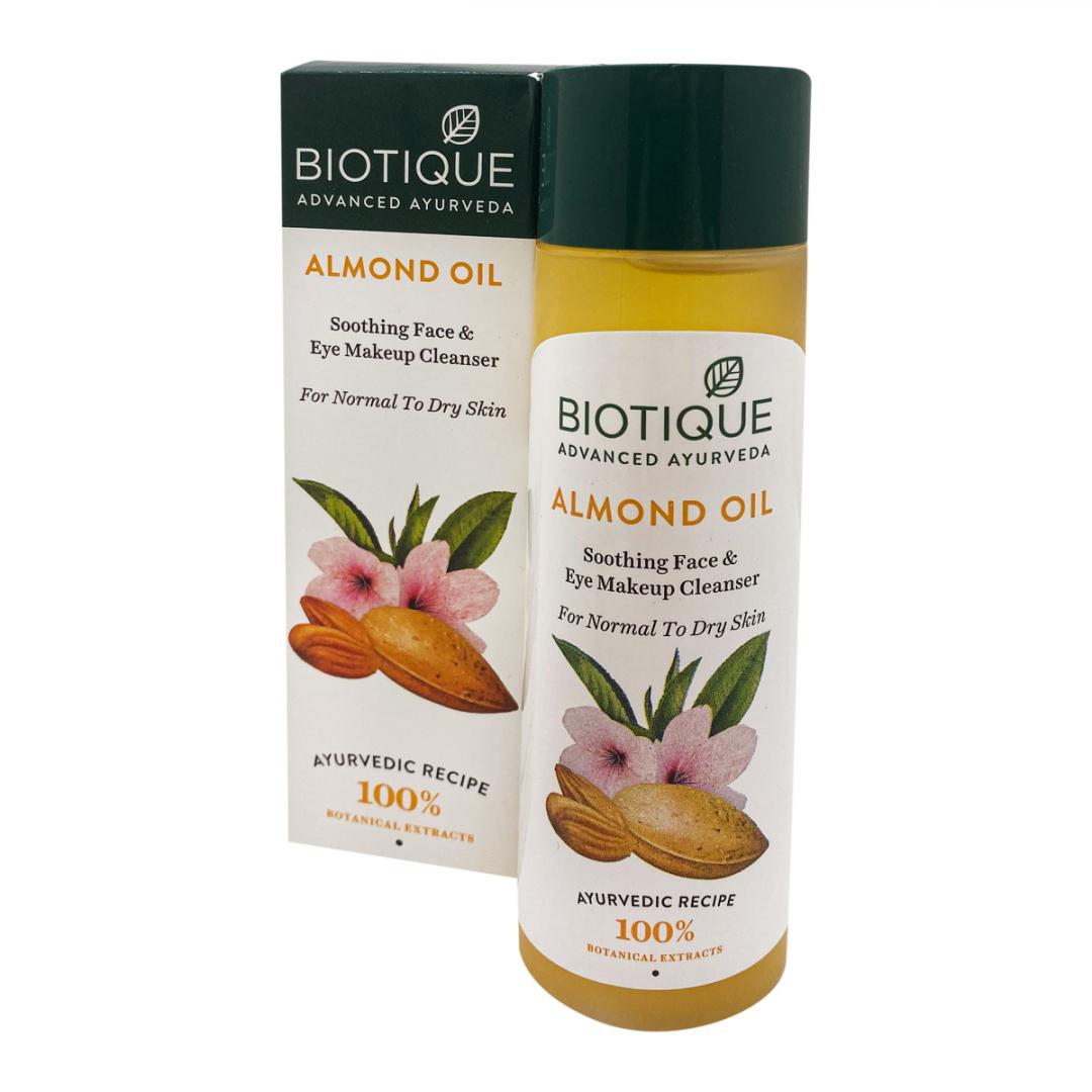 Масло для снятия макияжа Био миндаль Biotique 120мл гель для умывания био мед biotique 50мл