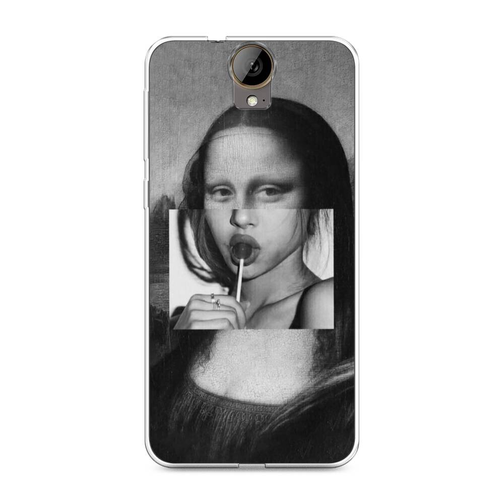 

Чехол Awog на HTC One E9 Plus "Mona Lisa sucking lollipop", Серый, 102250-9