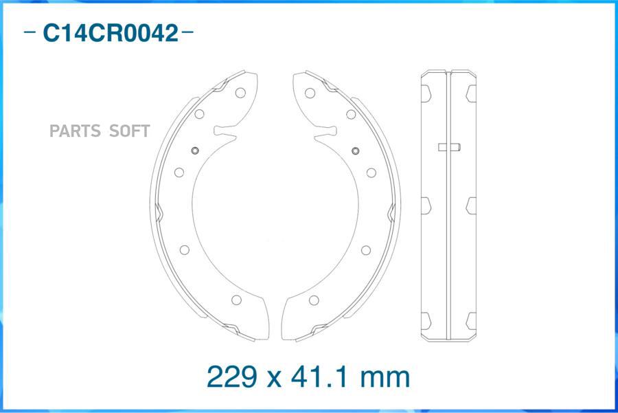 

Тормозные колодки CWORKS задние барабанные c14cr0042