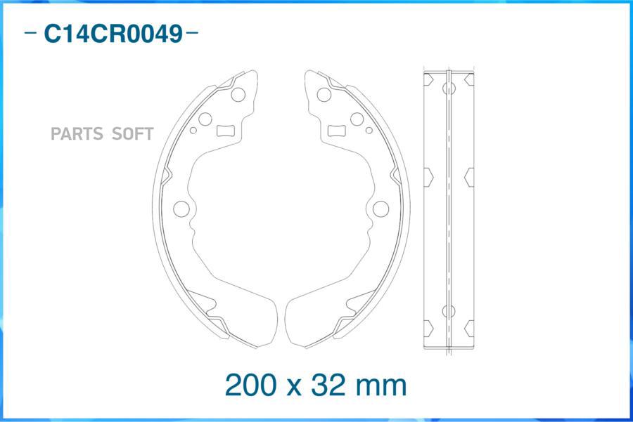 

Тормозные колодки CWORKS задние барабанные c14cr0049