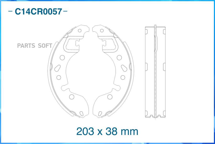 

Тормозные колодки CWORKS барабанные c14cr0057