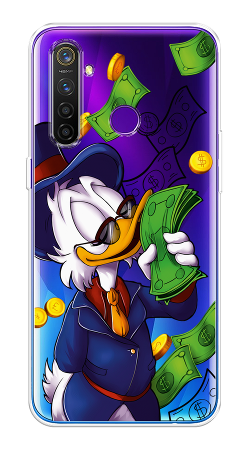 

Чехол на Realme 5 Pro "Scrooge McDuck with Money", Синий;зеленый;белый, 251650-6