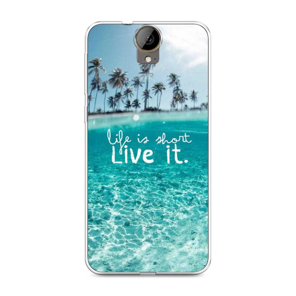 

Чехол Awog на HTC One E9 Plus "Live it", Розовый, 102250-7