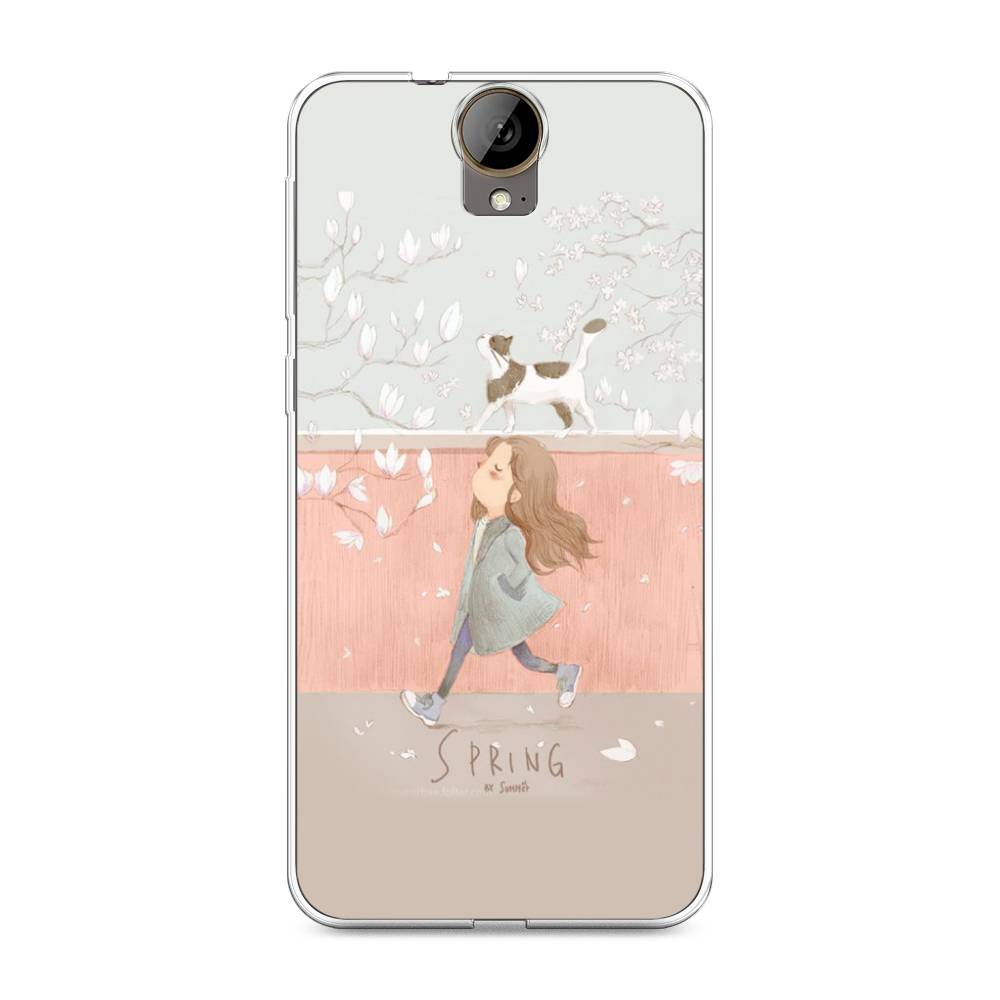 

Чехол Awog на HTC One E9 Plus "Девочка-весна", Серый, 102250-7