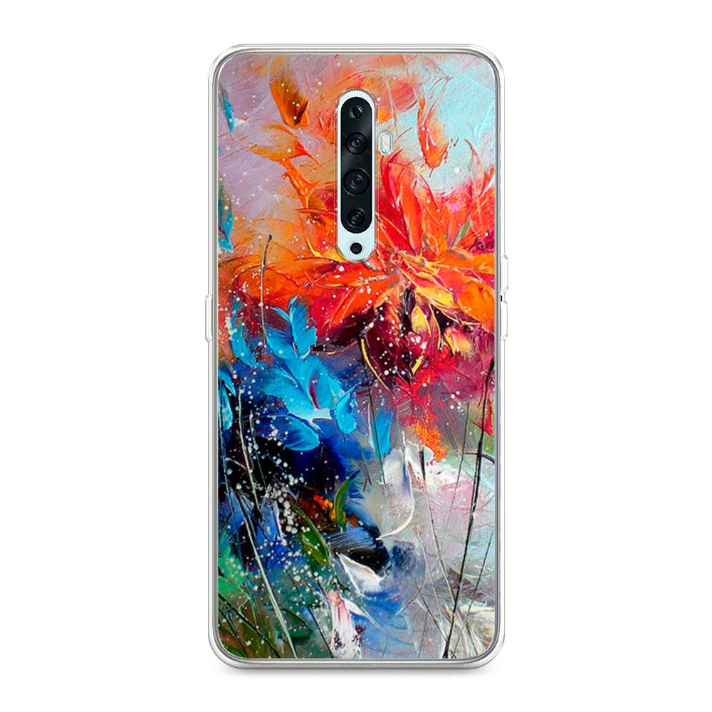 

Чехол на Oppo Reno 2Z "Абстрактные цветы", Оранжевый;синий, 251850-4