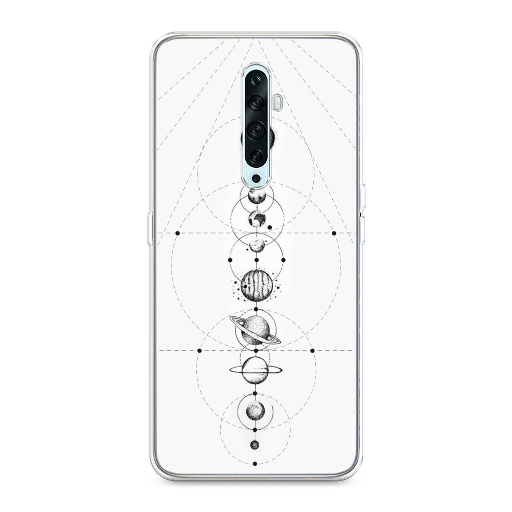 

Чехол на Oppo Reno 2Z "Парад планет", Серый, 251850-2