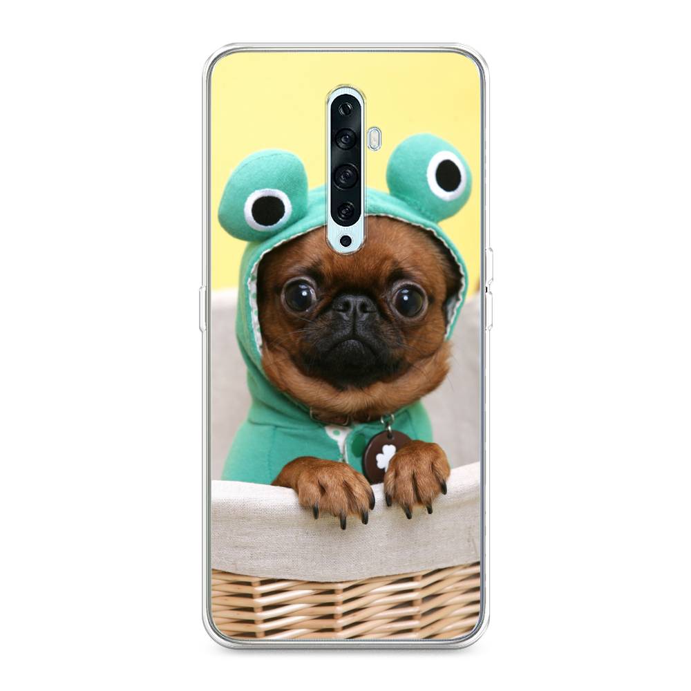 

Чехол на Oppo Reno 2Z "Собачка в шапке лягушки", Коричневый;желтый;голубой, 251850-1