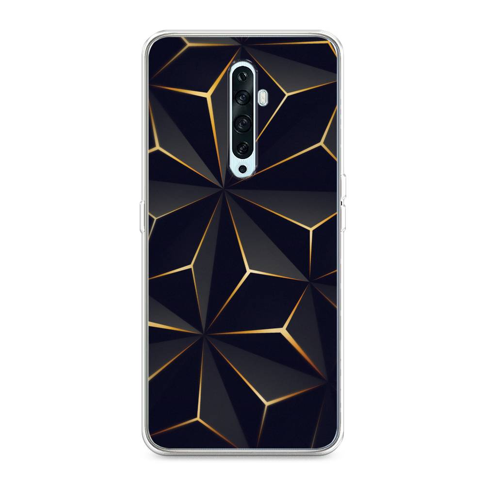 

Чехол на Oppo Reno 2Z "Черные полигоны", Золотистый;черный, 251850-3