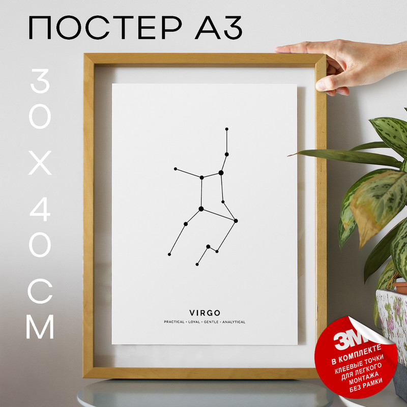 

Плакат Гороскопы - Знак зодиака Дева А3 DSPPP01995 30х40, рамка А3, DSPPP01995