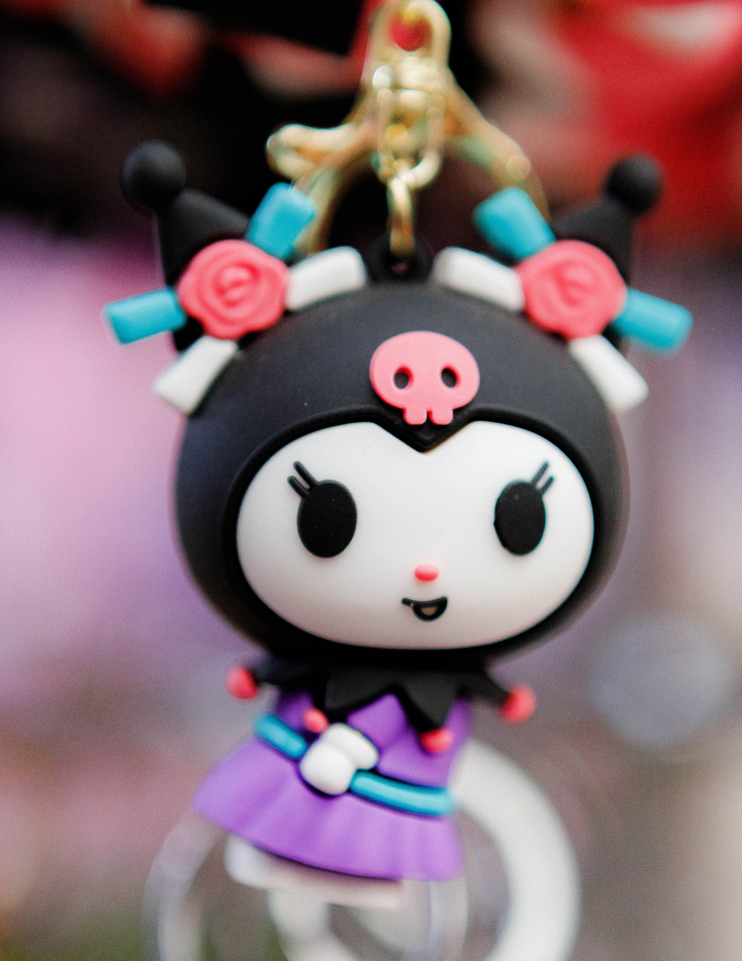 

Брелок Kuromi милый силиконовый, Фиолетовый;черный, Kuromi