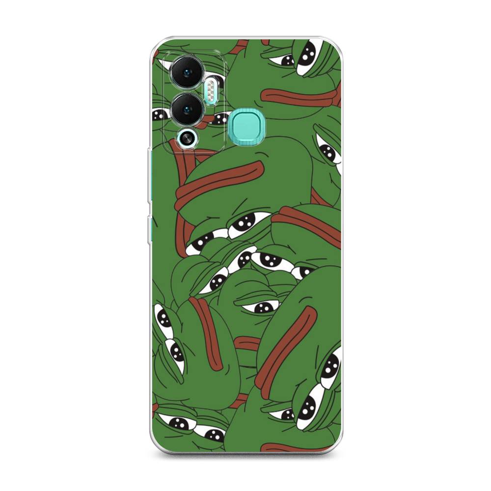 

Чехол Awog на Infinix Hot 12 Play "Печальный frog", Разноцветный, 3101750-9