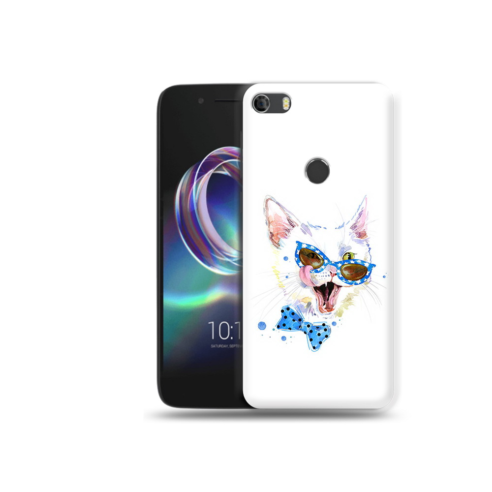 

Чехол MyPads Tocco для Alcatel Idol 5 белый кот (PT82010.678.229), Прозрачный, Tocco