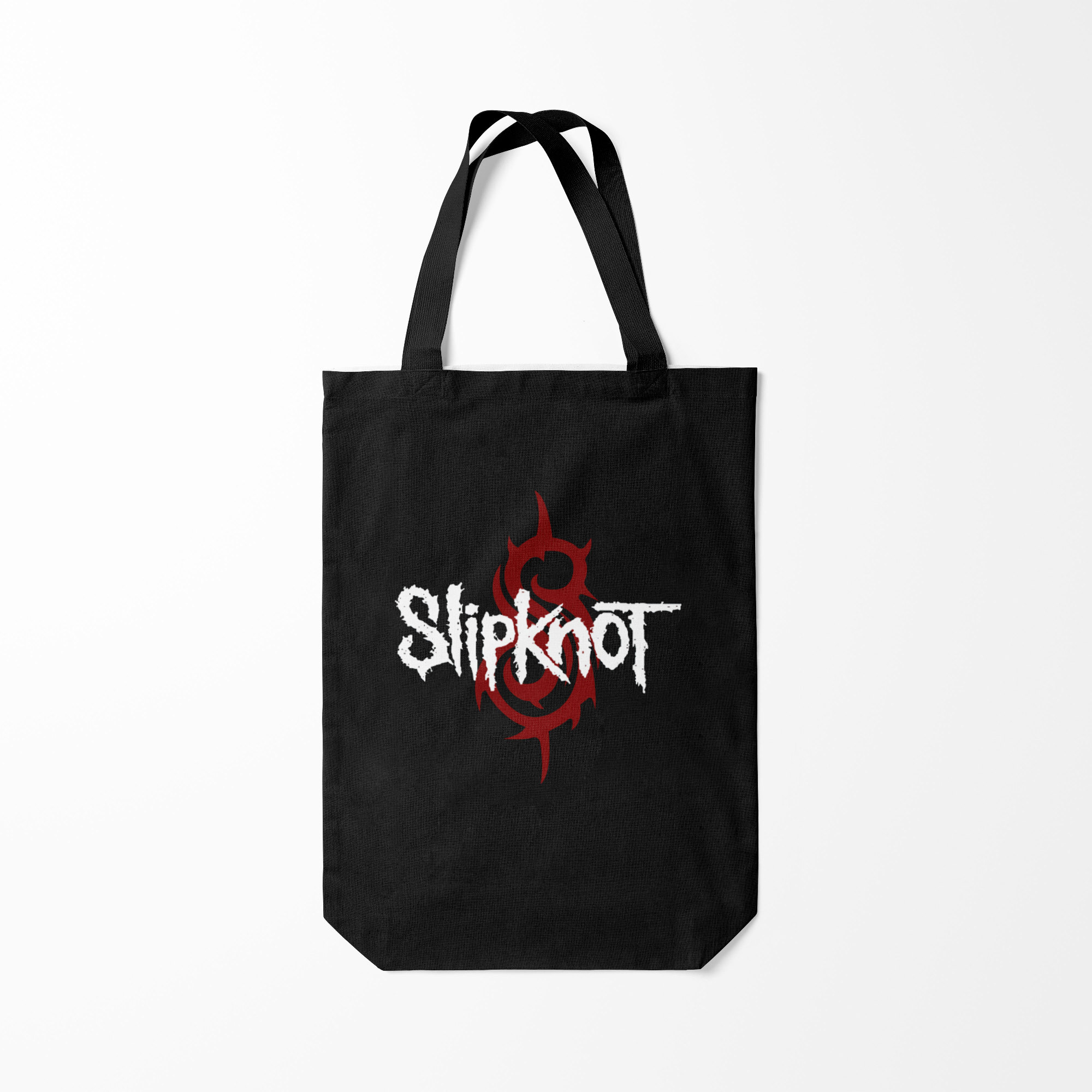 

Сумка шoппер унисекс Burnettie Slipknot Надпись, черный, Slipknot Надпись