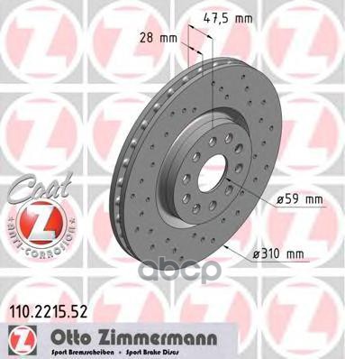 

Тормозной Диск Zimmermann арт. 110221552