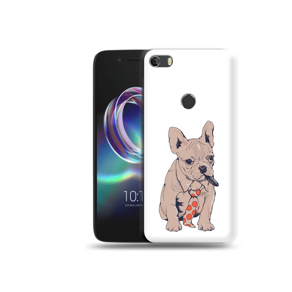 

Чехол MyPads Tocco для Alcatel Idol 5 бульдог с сигарой (PT82010.678.250), Прозрачный, Tocco