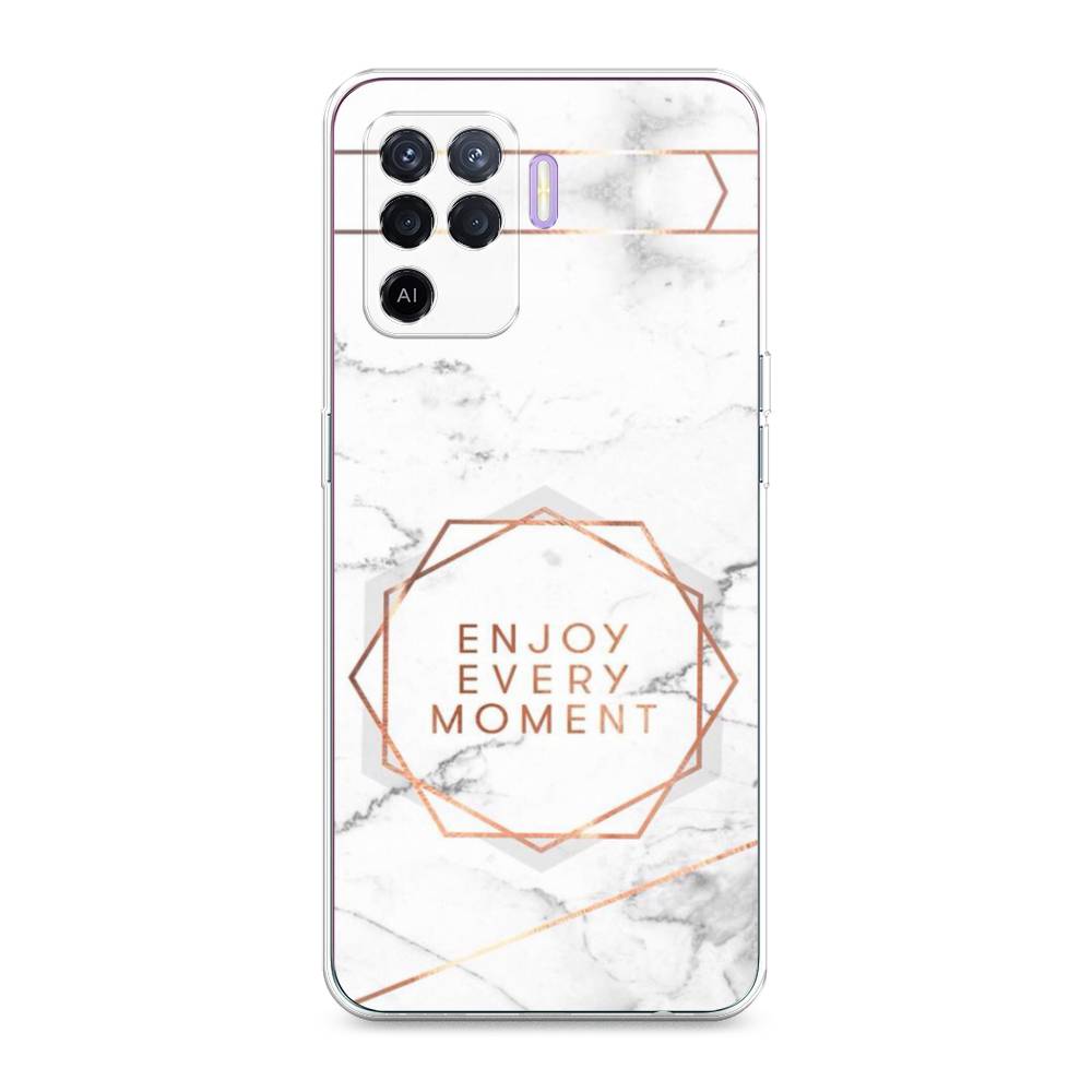 

Чехол Awog на Oppo Reno 5 Lite "Enjoy every moment мрамор", Разноцветный, 255150-7