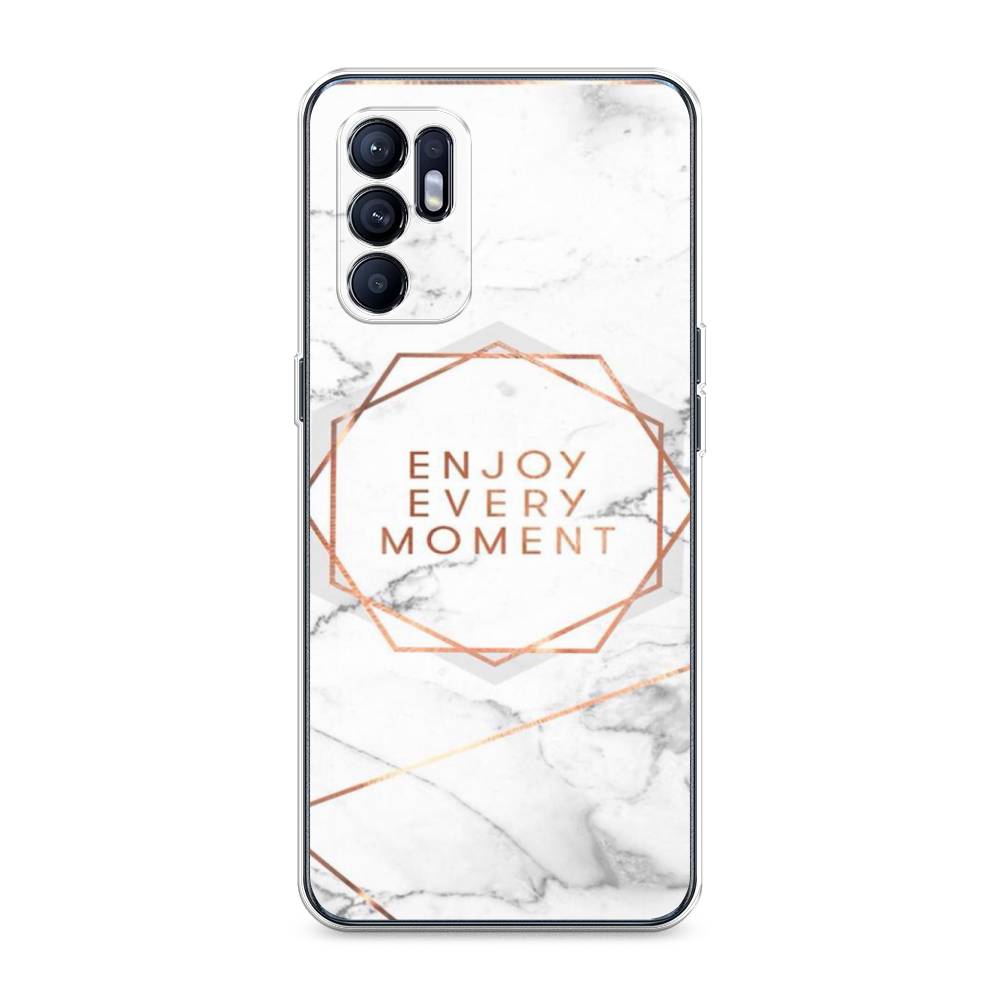 

Чехол Awog на Oppo Reno 6 4G "Enjoy every moment мрамор", Разноцветный, 257850-7