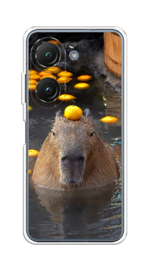 

Чехол на Asus ZenFone 9/ZenFone 10 "Капибара отдыхает", Коричневый;оранжевый;серый, 44850-1