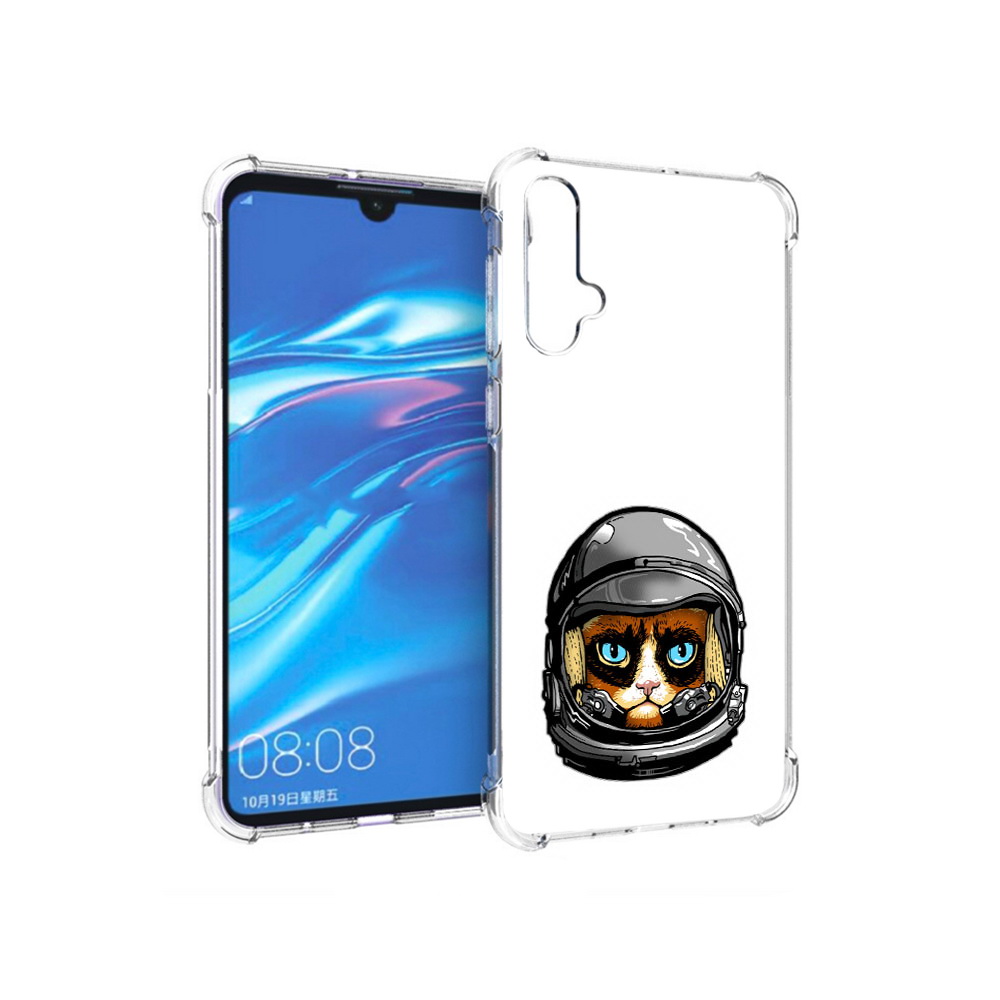 

Чехол MyPads Tocco для Huawei Nova 5 кот космонавт, Прозрачный, Tocco