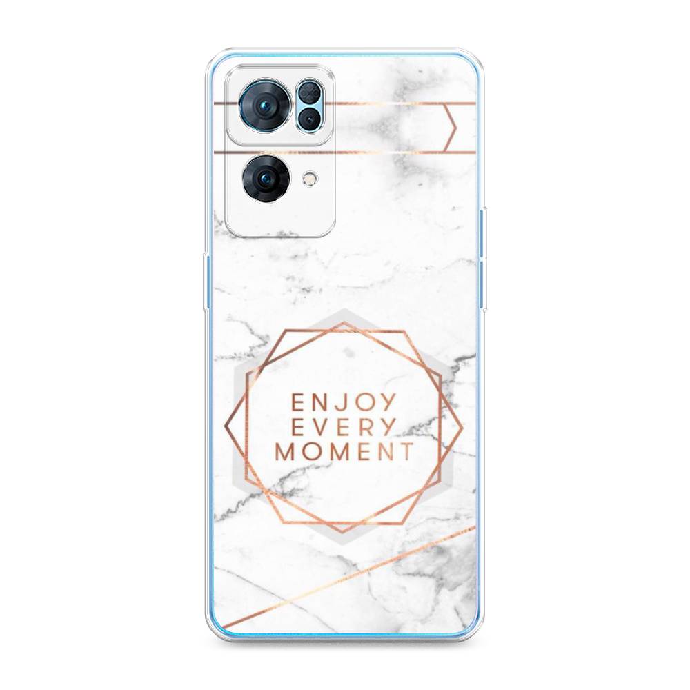

Чехол Awog на Oppo Reno 7 Pro "Enjoy every moment мрамор", Разноцветный, 258250-7
