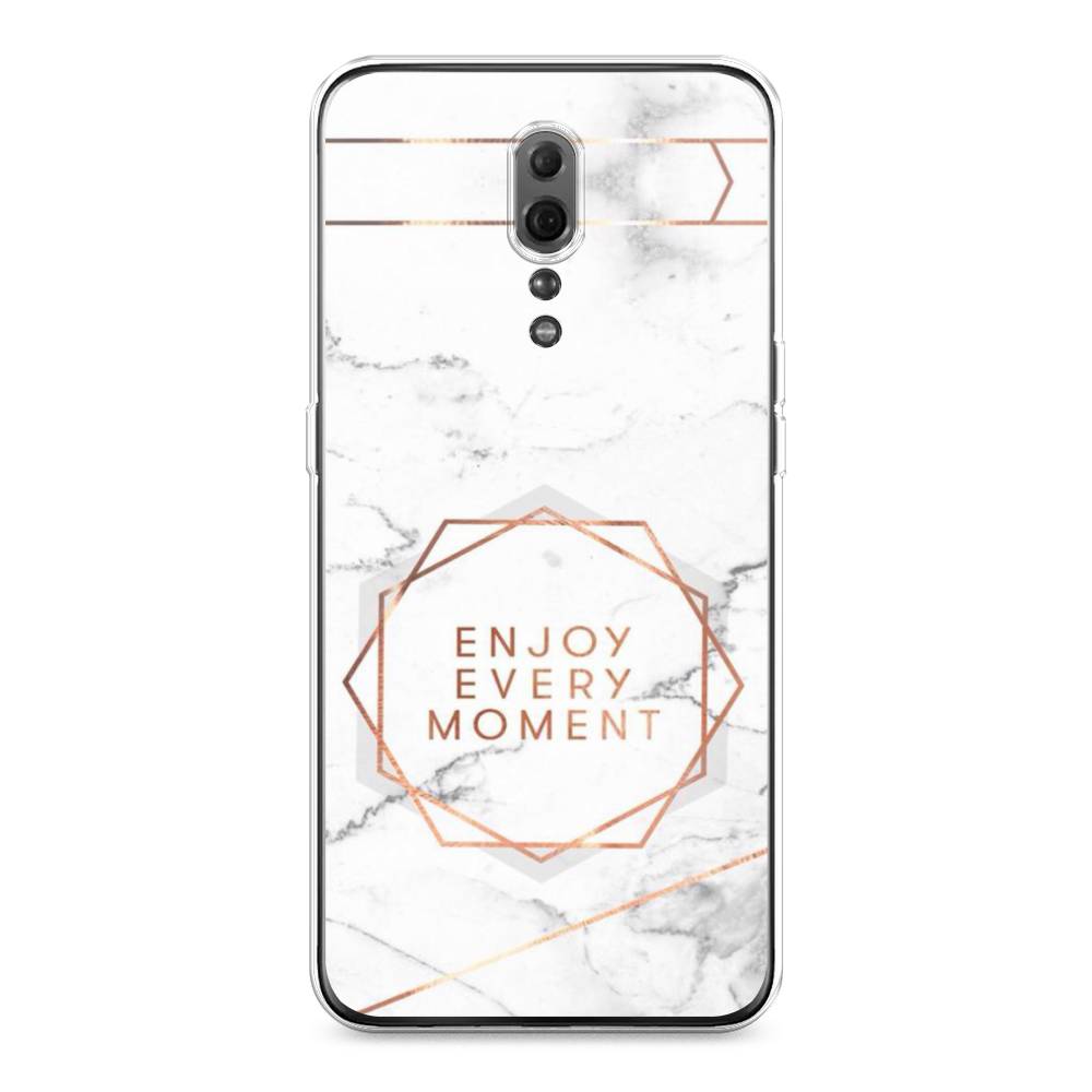 Чехол Awog на Oppo Reno Z Enjoy every moment мрамор