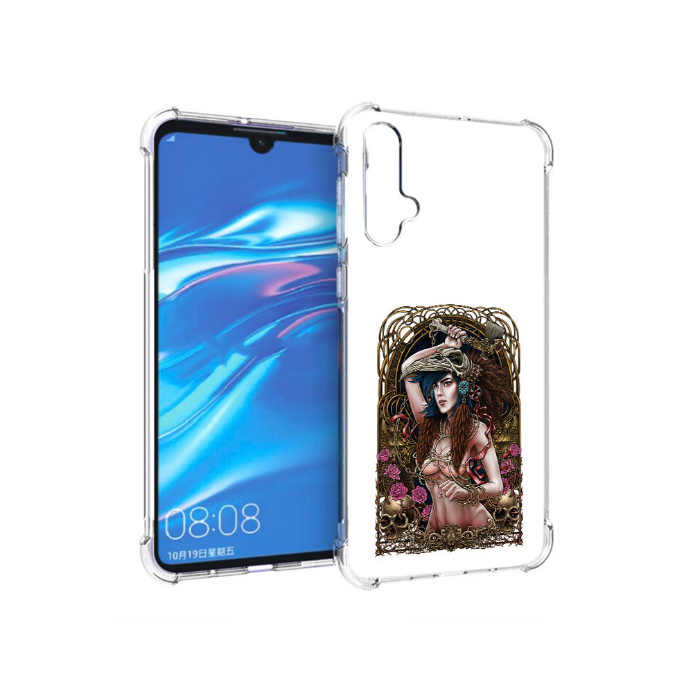 

Чехол MyPads Tocco для Huawei Nova 5 красивая девушка рисунок, Прозрачный, Tocco