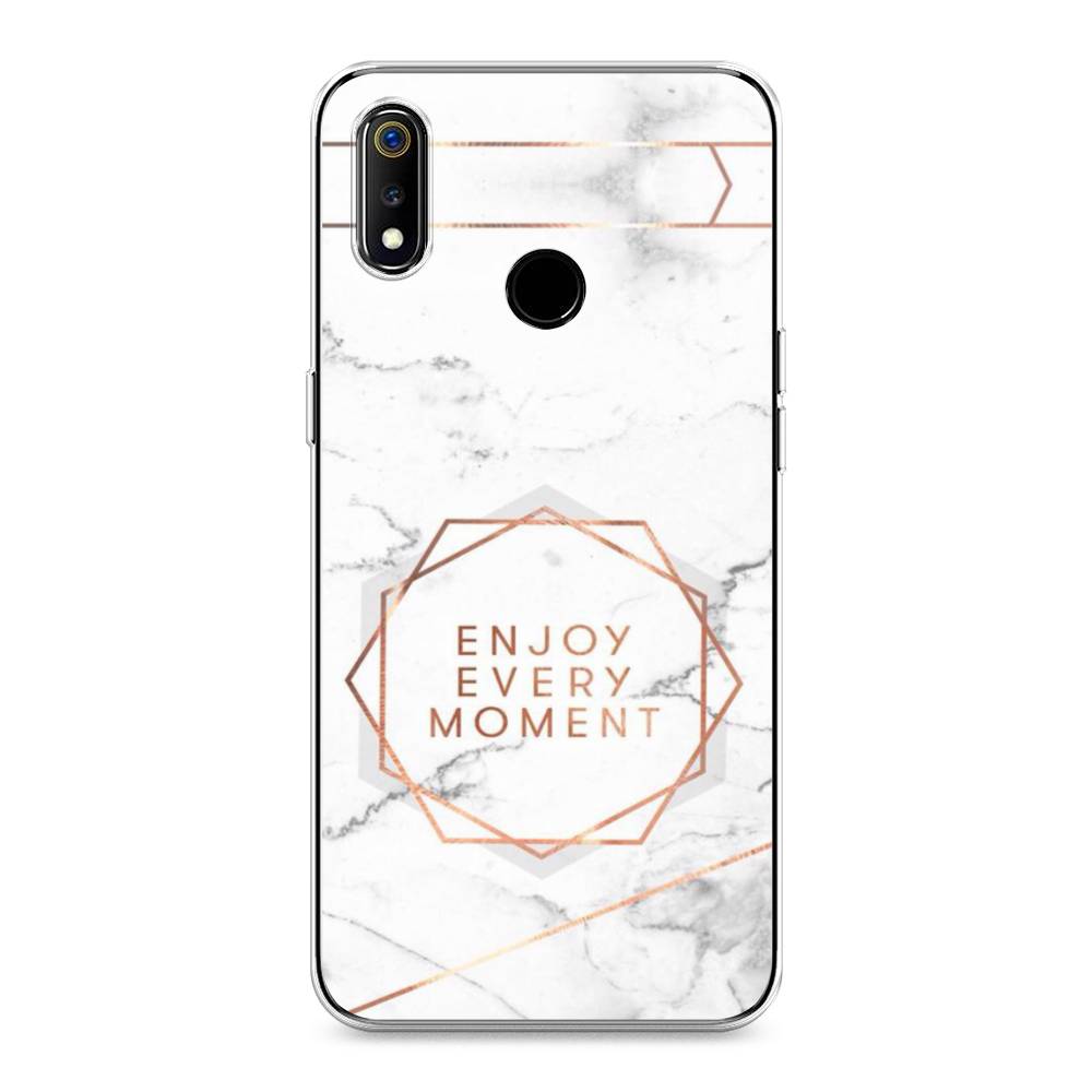 

Чехол Awog на Realme 3 "Enjoy every moment мрамор", Разноцветный, 251050-7