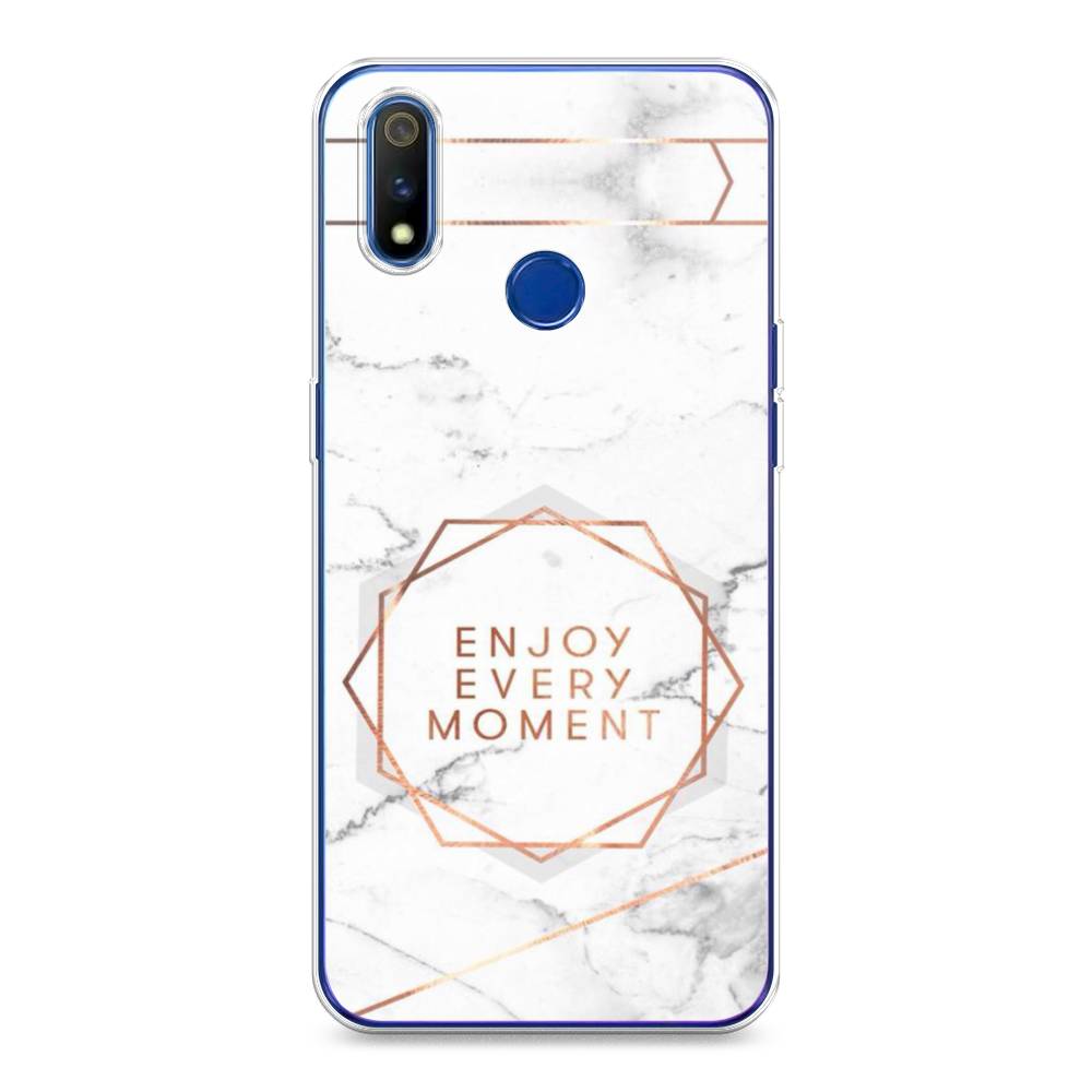 

Чехол Awog на Realme 3 Pro "Enjoy every moment мрамор", Разноцветный, 251250-7