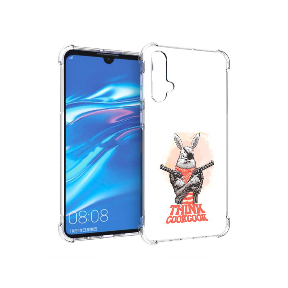 

Чехол MyPads Tocco для Huawei Nova 5 кролик пират, Прозрачный, Tocco