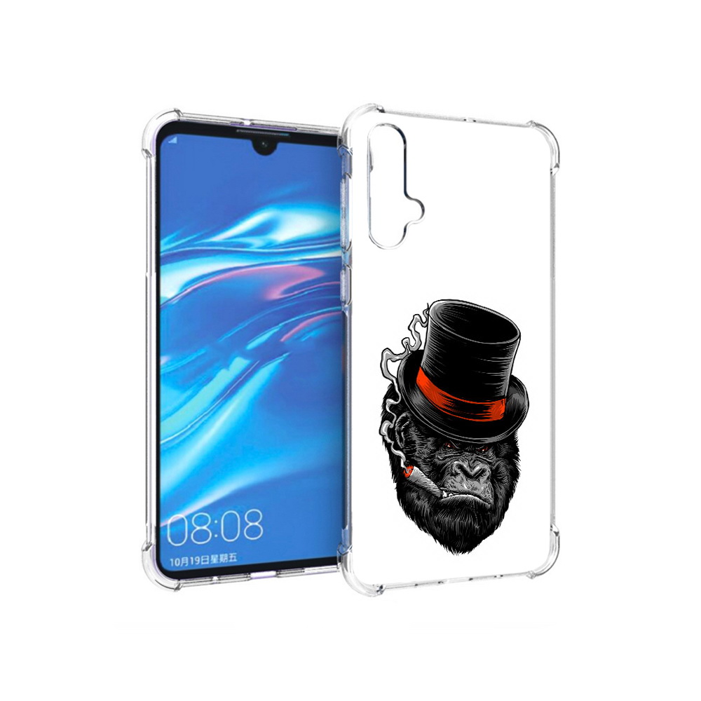 

Чехол MyPads Tocco для Huawei Nova 5 дизайнерская горилла, Прозрачный, Tocco