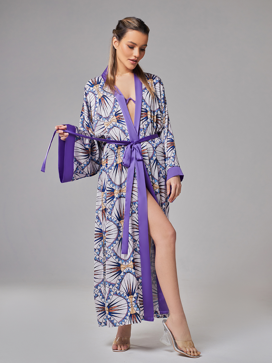 Пляжная туника женская ALZA BA0010 фиолетовая 42-48 RU