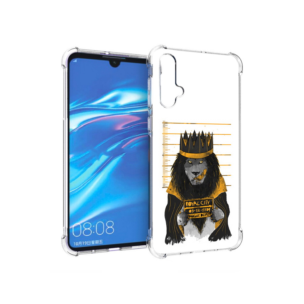 Чехол MyPads Tocco для Huawei Nova 5 лев в законе