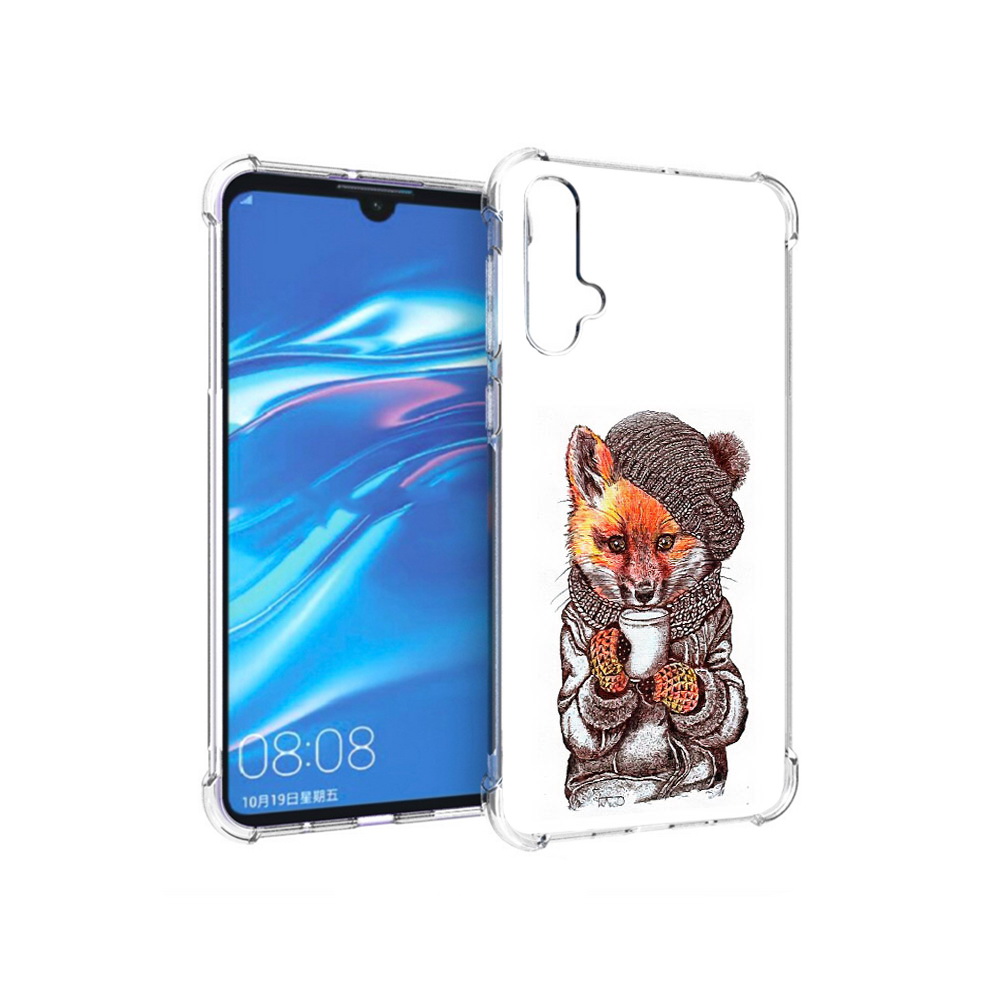 

Чехол MyPads Tocco для Huawei Nova 5 лиса в шапке, Tocco